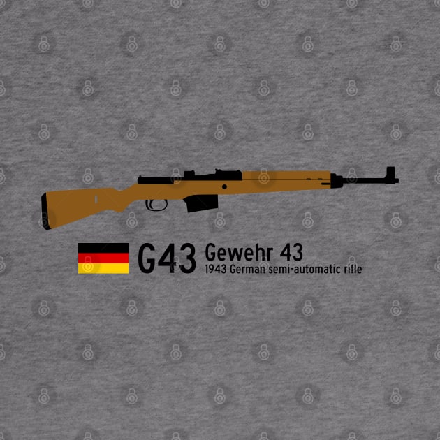 G43 German Gewehr 43 historical 1943 German semi-automatic rifle black by FOGSJ